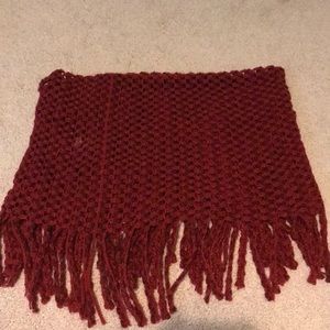 burgundy scarf